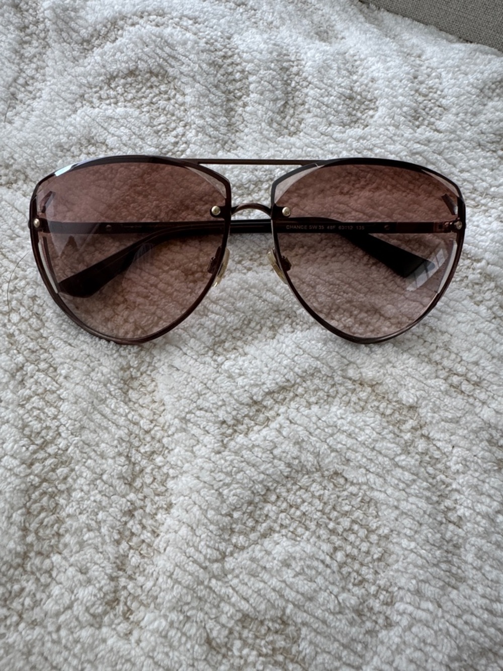 Swarovski Brown Aviator Sunglasses